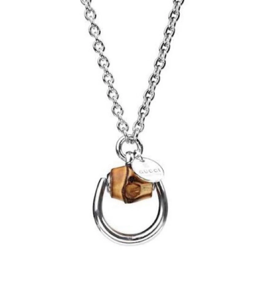 Collar de cadena Gucci de plata esterlina y bambú Horsebit, 29”, $1,295 Foto 2 de 4