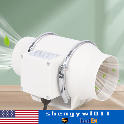 220 CFM 4  Inline Duct Ventilation Fan Bathroom Kitchen Vent Exhaust Air Blower