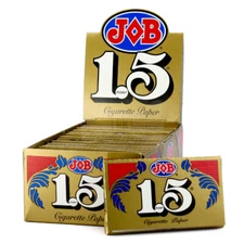 JOB 1.5 Gold Rolling Paper 1 1/2 Cigarette Papers (Full Box of 24)