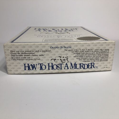 Gioco Vintage How To Host A Murder "Grapes Of Frath" Murder Mystery 1985 COMPLETO - Foto 4 di 12