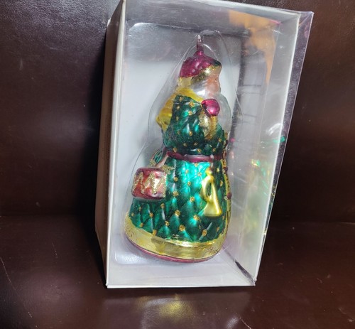 DEPT. 56 HAND BLOWN GLASS 7” TALL SANTA HAND PAINTED Christmas Department 56 NOS - Picture 2 of 12