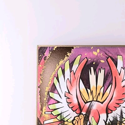 Ho-oh Pokemon Shikishi Art Gold Japanese No.14 Very Rare Bandai