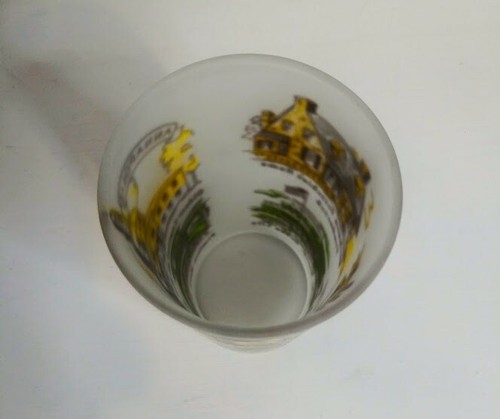 Vintage MCM Hazel Atlas Maryland State Frosted Souvenir Drinking Glass Tumbler - Picture 9 of 10