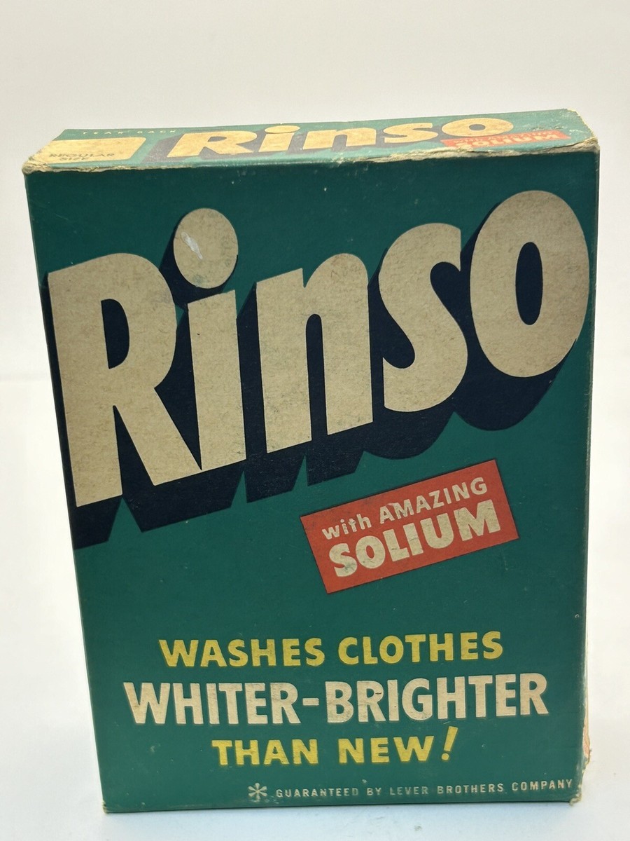 Vintage NOS 1950's Lever Bros Rinso Solium Powdered Laundry