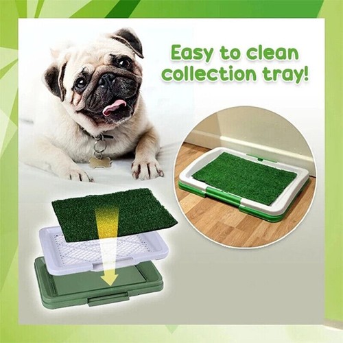 Pet Dog Toilet Mat Indoor Restroom Training Grass Potty Pad Loo Tray Large Puppy - Picture 6 of 11