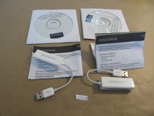 Lot of 2 Insignia USB to Ethernet Adapters - White. Model : NS-PU98505
