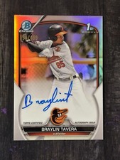 BRAYLIN TAVERA 2023 BOWMAN CHROME 1ST AUTOGRAPH REFRACTOR AUTO /499