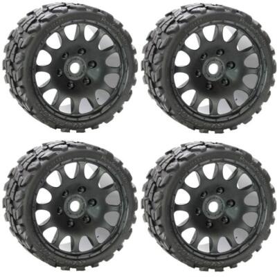 Powerhobby Raptor Belted Tires / Wheels w 17mm Hex (4) Race : Speed run