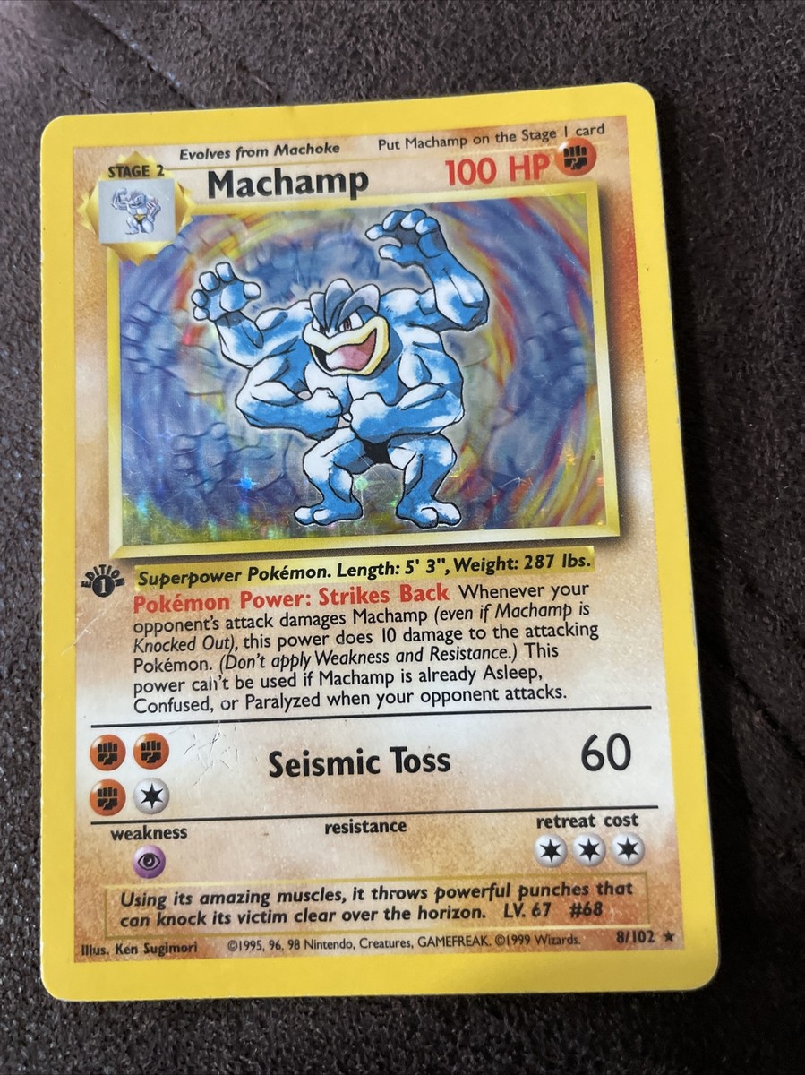 machamp 1st edition 1995 holo 8/102 | eBay