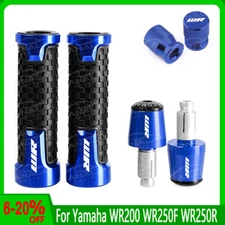 For Yamaha WR200 WR250F WR250R Handlebar Grips Handle Bar End Cap Tire Valve NEW