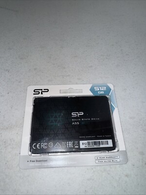 Silicon Power 512GB SSD 3D NAND A55 SLC Cache Performance Boost SATA III 2.5''...