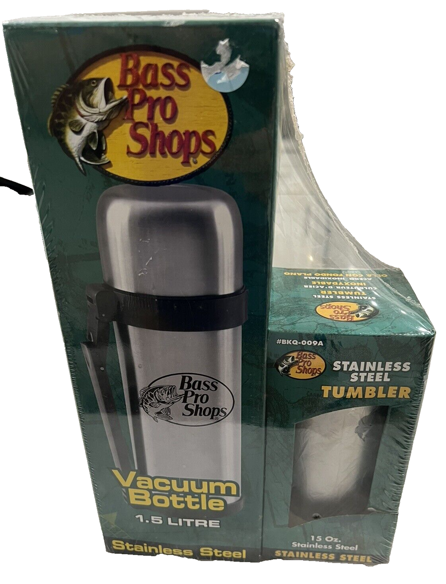 Bass Pro Shops Vacuum Bottle +Stainless Steel Tumbler New in Box