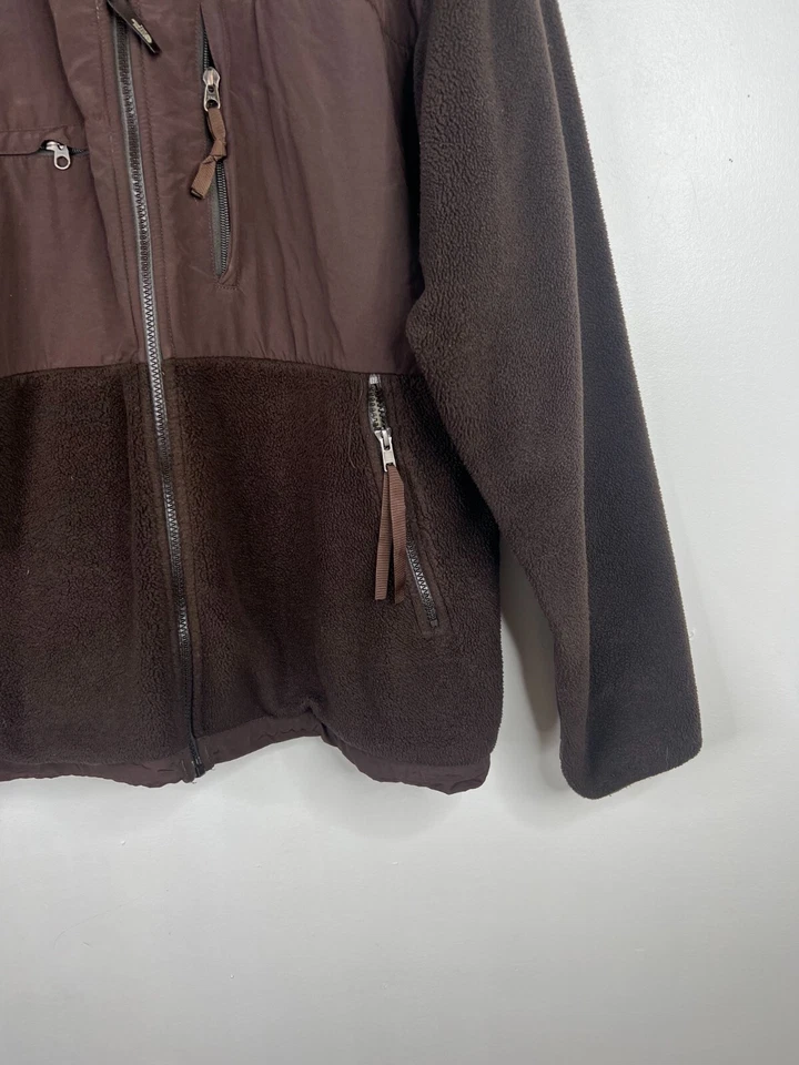 The North Face Fleece Glacier Jacket Mens Sz L Black Brown Full Zip - Image 4 of 4