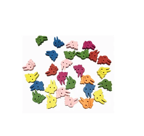 Boutons multicolores fantaisie bois pour loisirs créatifs