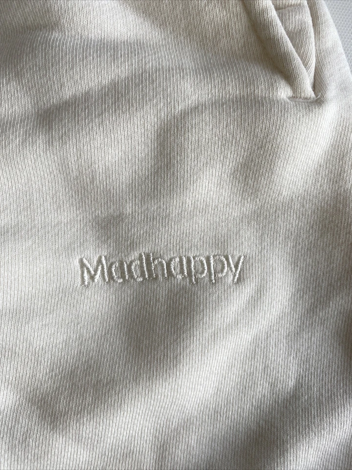 Pantalones Cortos Mad Happy Para Hombre Blanco Off Bolsillos Cintura Elástica Talla M Foto 2 de 4