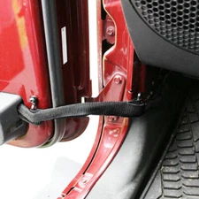 Pair Car Door Limiting Straps Belt Bracket &Screw Set For Jeep Wrangler JK/YJ/T