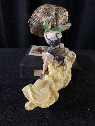 Vintage Chiquita Doll Nina Sleepy Eyes Floral Dress Head Wrap 8" Celluloid Miami - Picture 5 of 9