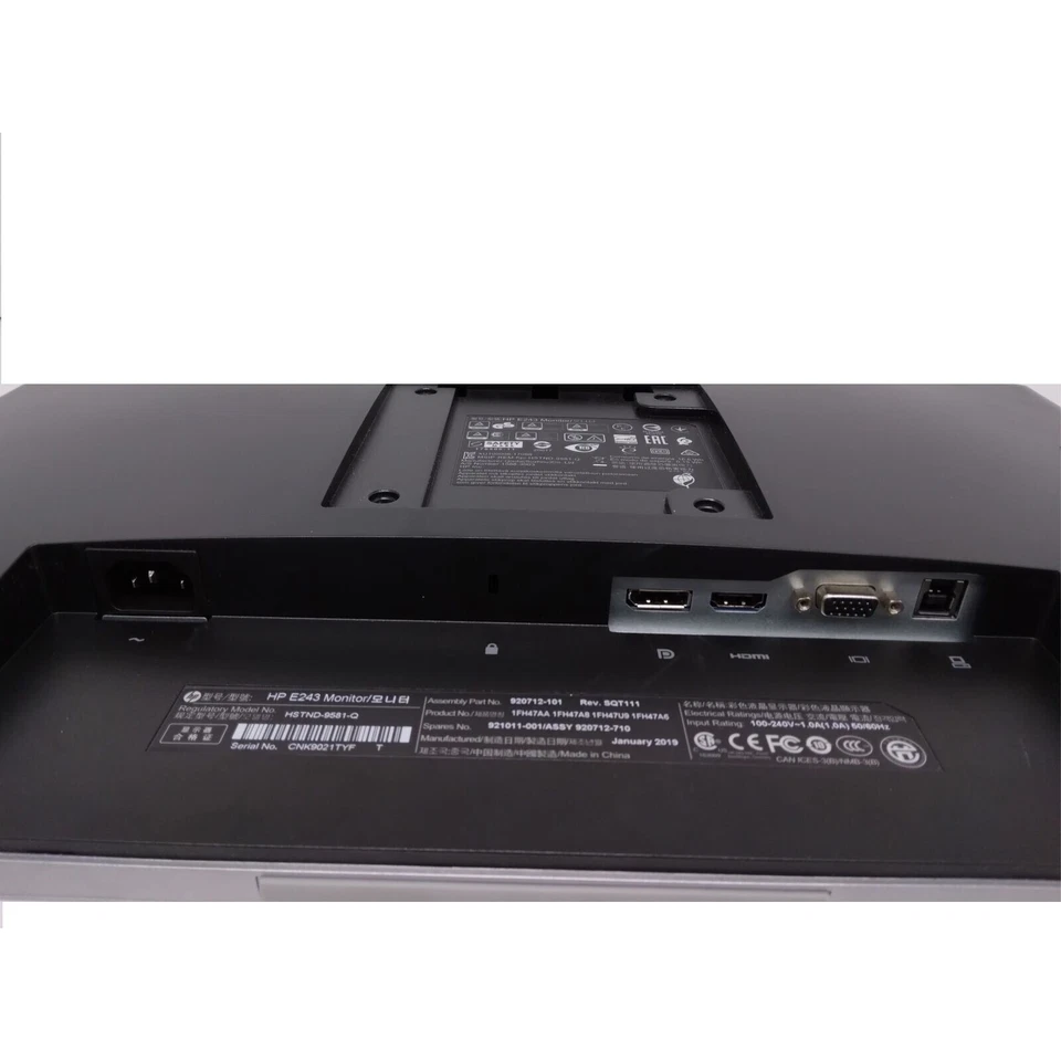 HP EliteDisplay E243 23.8" 1920x1080 Widescreen LED Monitor - 1FH47A8#ABA - Image 2 of 2