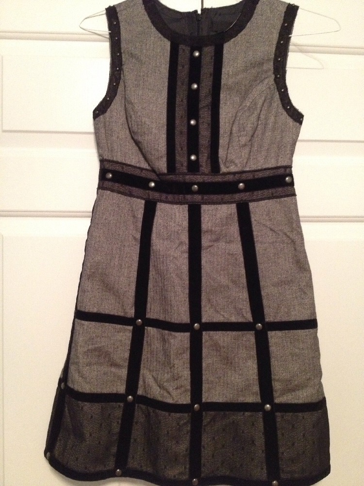 grey velvet dress target LN Anna Sui For Black Velvet, Lace, Studs, Strapless 1 variant_50off