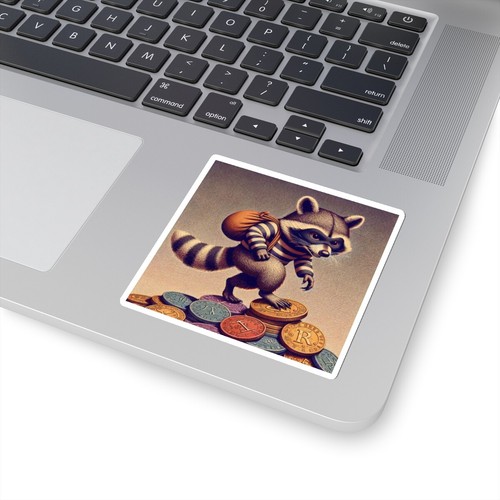 Sticker Mischievous Raccoon Vintage Style Artwork 2x2 3x3 4x4 6x6 - Bild 6 von 13