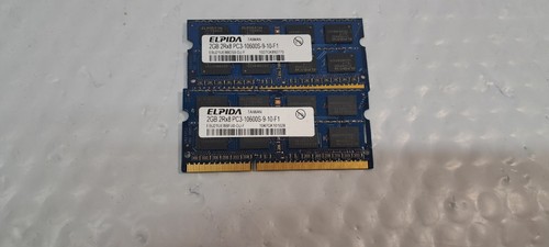 2x Elpida 2GB 2RX8 PC3 10600S-9-10-F1 (EBJ21UE8BFU0-DJ-F) Laptop RAM - Picture 4 of 7