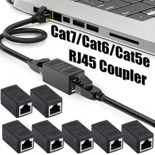 1 10Pcs RJ45 Inline Coupler Cat7 Cat6 Cat5e Ethernet LAN Network Cable Adapter