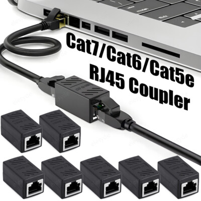 1~10Pcs RJ45 Inline Coupler Cat7 Cat6 Cat5e Ethernet LAN Network Cable Adapter