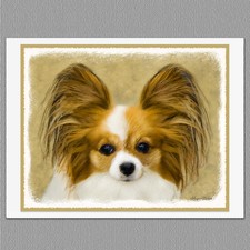 6 Papillon Dog Blank Note Greeting Cards