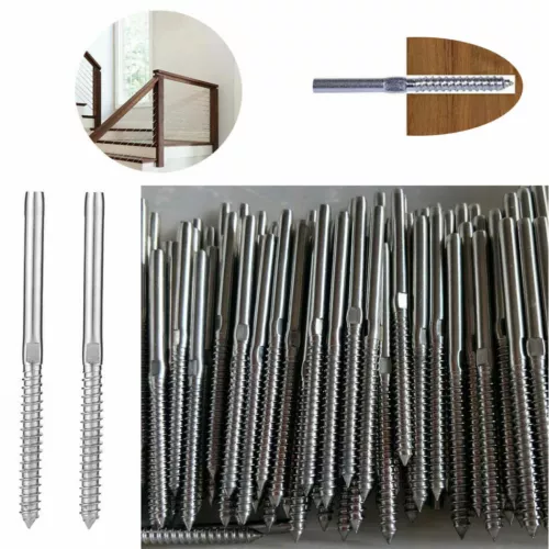 40X Stainless Steel DIY Balustrade Kit Wire Rope Terminal Lag Swage Fittings 316 - Picture 11 of 12
