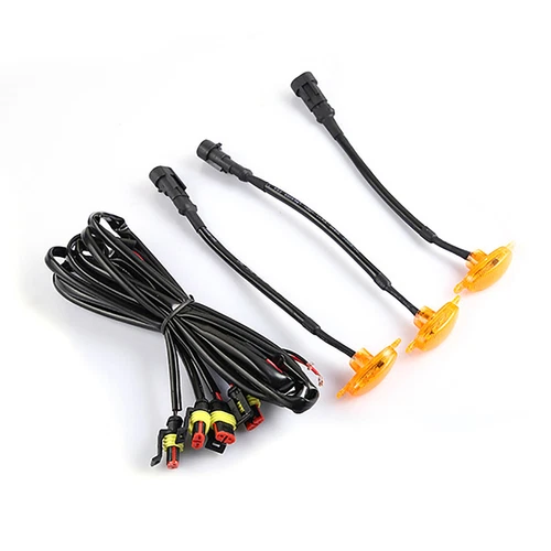 For Dodge Ram 1500 2500 3500 LED Front Grille Grill Running Lights Amber 3PCS - Picture 10 of 12