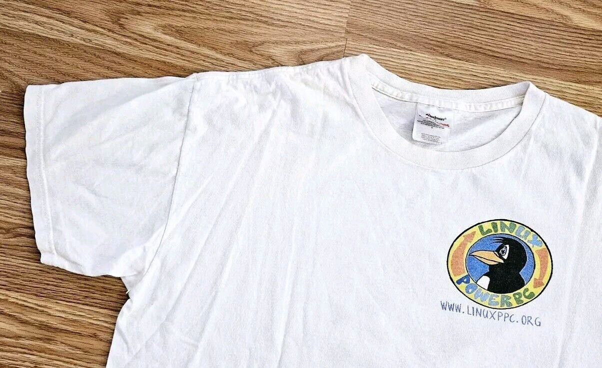 Rare Vintage 90s Think Linux Penguin Power PC T-Shirt XL Tech Computer Software image 6