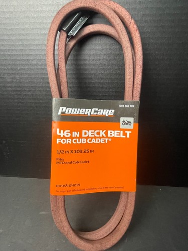 NEU Power Care 46" Deck Riemen für Cub Cadet 1/2" x 103,25" passt MTD HD95404219