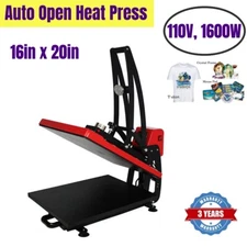 QOMOLANGMA 16" x 20" Auto Open Heat Press T-Shirt Machine Vertical Version