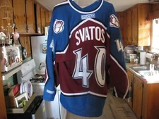 MAREK SVATOS  COLORADO AVALANCHE  CCM EMBROIDERED HOCKEY JERSEY #40  XXL REDUCED
