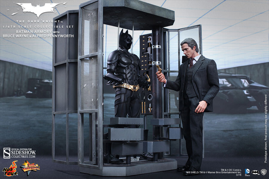HOT TOYS MMS236 DC BATMAN ARMORY WITH BRUCE WAYNE AND ALFRED