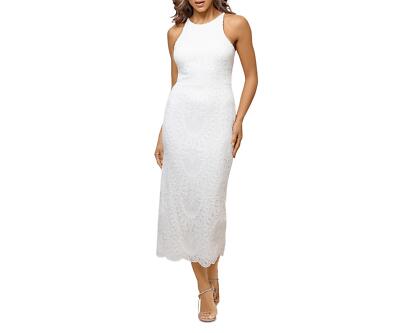 white maxi dress with lace overlay Off White Lace Maxi Dress With Crochet Top main image 1