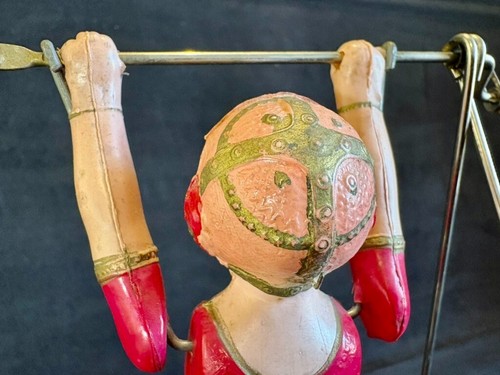 Vintage 1930s Celluloid Trapeze Artist Wind Up Japan WFRIEND? Works SS Frame - Picture 10 of 22