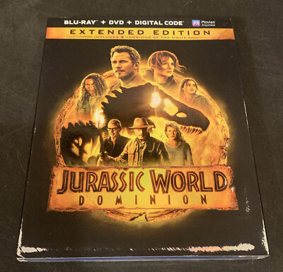 Jurassic World Dominion -Blu-ray + DVD+ Digital 9/30/2023 Sealed