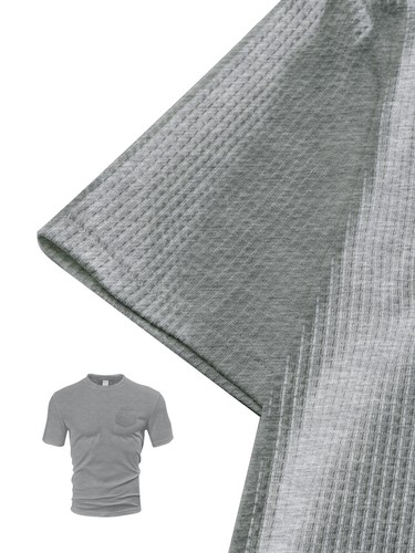 Nuevo Conjunto de trajes informales deportivos de verano para hombre sueltos finos gofre manga corta + pantalones cortos - Imagen 10 de 31