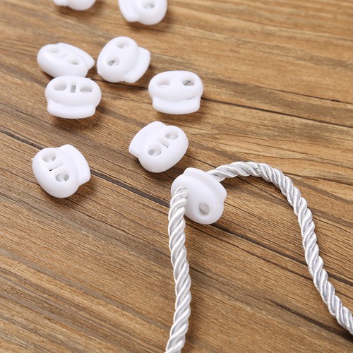 50pcs Toggle Double Hole Spring Rope Cord Lock Clip End Sliding Stopper Fastener - Picture 21 of 45