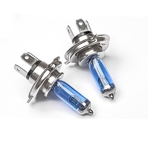 4X LED 100W H4 12V Xenon Super Star REAL Bulb Halogen Blue Coated Light 8500K - Bild 3 von 5
