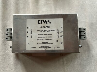 EPA NF-50-FTK Netzfilter Entstörfilter EMV EMC 