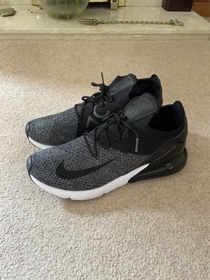 nike air max 270 flyknit trainer black / white