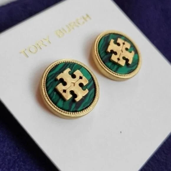 Tory burch semi precious stud best sale earrings