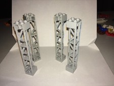 LEGO 4x pcs LOT light bluish gray Support 2 x 2 x 10 Girder Triangular 58827