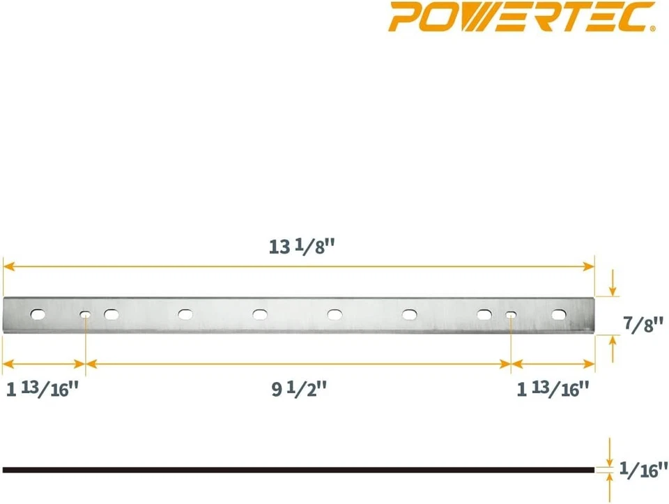 Lâminas plaina POWERTEC 13" para DeWalt DW735, DW735X - Conjunto de 6 peças de reposição - Imagem 4 de 4
