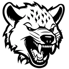 Hyena Rendering Black Vinyl Decal Car Truck Window Laptop Tablet Tumbler