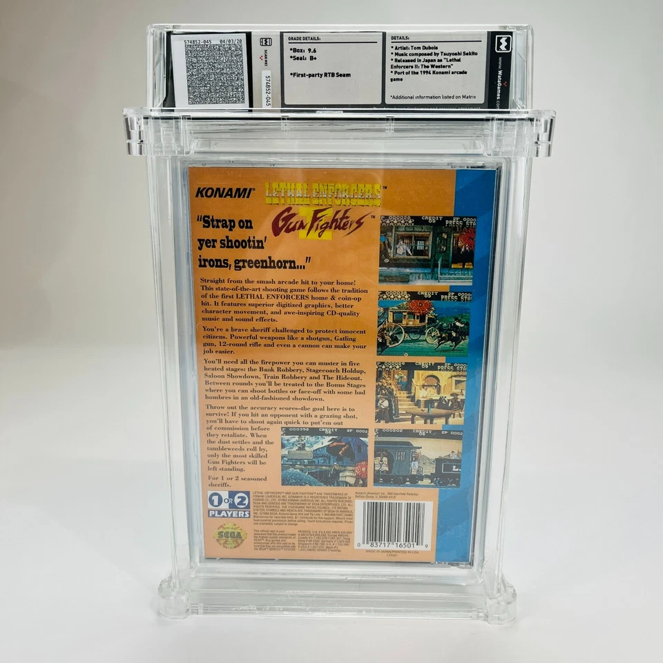 Lethal Enforcers II: Gun Fighters - Sega CD 1994 Konomi Sealed NIB WATA 9.6 B+ - Image 4 of 4