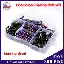 Chameleon Stainless Steel Complete Fairing Bolts Kit Screws Nut For Suzuki Honda