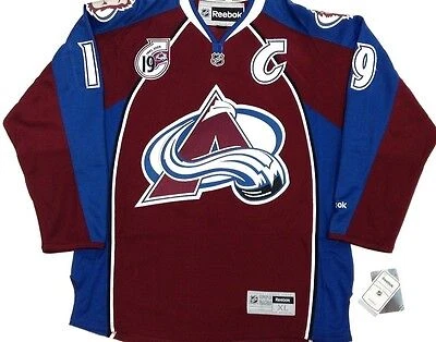 JOE SAKIC COLORADO AVALANCHE HOME PREMIER REEBOK NHL JERSEY